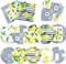 Capri Lemon Party Decorations - Blue Tiles Tableware for Summer Parties